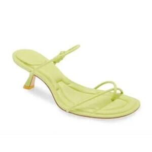 Oncept Sydney Rolled Strap Leather Heel Sandal in Limeade Women’s Size 9.5